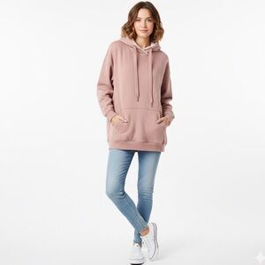 Aerie Oversized Faux Fur Pink Hoodie